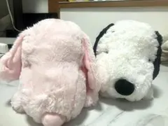 スヌーピー ぬいぐるみ 2体セット ピンク