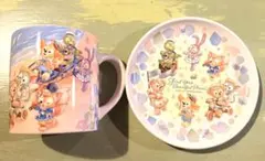 ダッフィー　ファインドユアビューティフルブルー　スーベニアカップ&プレートセット