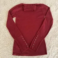 JEANASIS ジーナシス　リブ編みニット長袖トップス