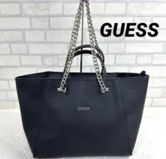 GUESS ゲス ハンドバッグ トートバッグ A4 大容量 レザー チェーン