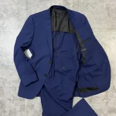 スーツカンパニー　スーツ ブルー　ストライプ　170cm8Drop 春夏　洗える