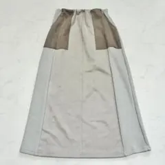 Jena 切替ロングスカート 配色 F（B742）