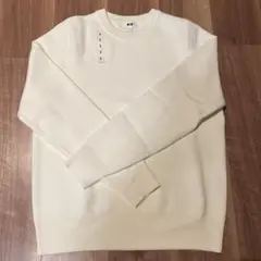 【未使用】ユニクロ ホワイトクルーネックトレーナー Sサイズ