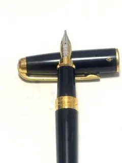 S.T. Dupont デュポン万年筆 ブラック＆シルバー カートリッジ - メルカリ
