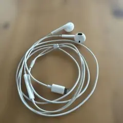 ホワイト 有線イヤホン Lightningコネクタ