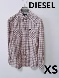 DIESEL ディーゼル　チェック柄長袖シャツ　XSサイズ