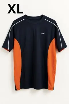 NIKE Tシャツ ネイビー オレンジ XLサイズ