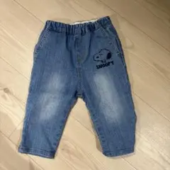 petit main スヌーピー デニムパンツ 80