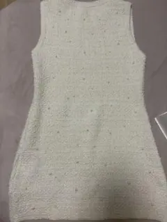 ZARA ホワイト ノースリーブワンピース XL