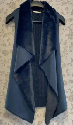 ロングベスト　黒ブラック