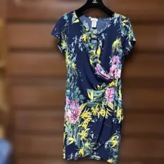 ❤️moci ❤️フローラルプリント 半袖ワンピース Mサイズ　明日18日まで