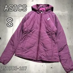 アシックス　中綿ジャケット　パーカー　パープル　レディース　S