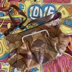 ヴィンテージ   レザーパッチワークbag
