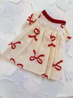 作家様 ネオブライスアウトフィット リボン柄ワンピース