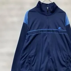 スターター　ジャージ　トラックジャケット　ネイビーL ロゴ刺繍85