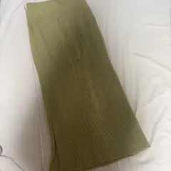 購入未定のいいねお控下さい！ I リブ編みオリーブグリーンタイトスカート