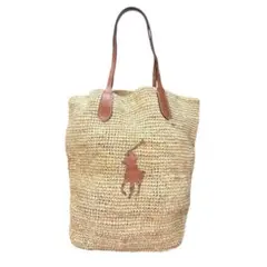 ポロ ラルフローレン かごバッグ ビッグポニー トートバッグ ラフィア ストロー