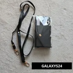 GALAXYS24 ブラック スマホショルダーストラップ