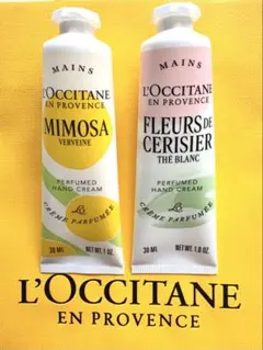 ロクシタン☆ミモザ パフュームド＆テ・ブラン サクラ ハンドデュオ