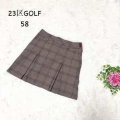 23区ゴルフ S タータンチェック ピンクプリーツミニスカート　ジップ付き　美品のサムネイル