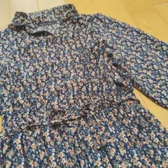 最終価格 Holiday Holic 花柄ネイビー長袖ワンピース