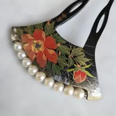 鼈甲風 かんざし パール 簪 牡丹 和装 着物 留袖 結婚式 髪飾り Y6