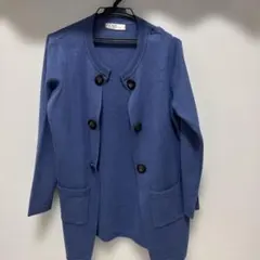 Je crois soi 長袖カーディガン ブルーのサムネイル
