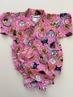 アンパンマン　ピンク 甚平 80 ロンパース