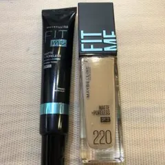 MAYBELLINE FIT me リキッドファンデ220とプライマー01セット