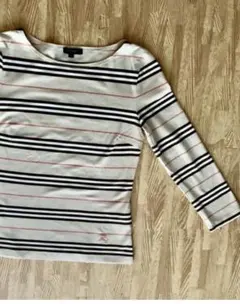 バーバリーロンドン　カットソー　ノバチェック　ボーダー　ホースロゴ