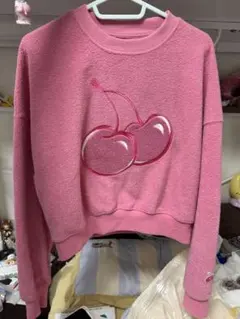 KIRSH チェリー刺繍ネイビースウェット韓国可愛いのサムネイル