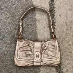 COACH ワンショルダーバック 肩掛け メタリックシルバー