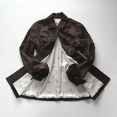 ピッコーネ　ジャケット　アウター　フェイクファーブラウン　ゴルフ　40