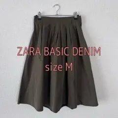 ZARA BASIC DENIM ザラ　スカート　カーキ