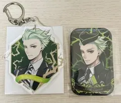 ツイステッドワンダーランド セベク アクリルキーホルダー スクエア缶バッジ