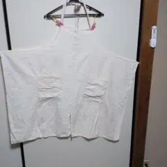 値下げしました、シンプルなクリーム色エプロン