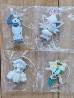 ポケモン ぺたんこマスコット ホワイト 4種類セット