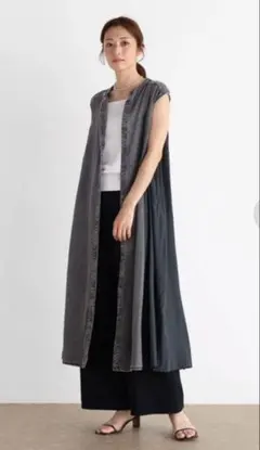 新品タグ付き　Deuxieme Classe J-LINEN ガウン　黒 新品タグ付き Deuxieme Classe J-LINEN ガウン 黒 - メルカリ