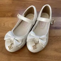 パンプス　アイボリー　白　ホワイト　結婚式　冠婚葬祭　フォーマル　18.0