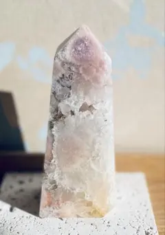 希少　高品質　♡ピンクアメジスト♡　瑪瑙　タワー　花　ピンク　天然石 2026年最新】花瑪瑙ピンクアメジストタワーの人気アイテム - メルカリ