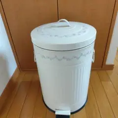 ペダル式ごみ箱（薔薇模様） 　ペール缶