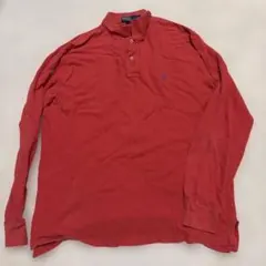 Polo by Ralph Lauren 赤 長袖ポロシャツ XL