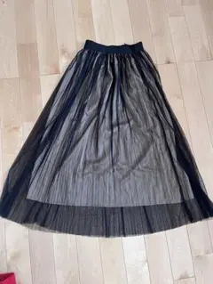 fifth プリーツスカート ブラック/グレー