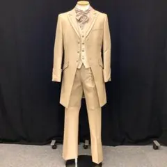 AB-M【ハーディエイミス】シャンパンゴールド、ベストはアイボリー、専用のタイ付