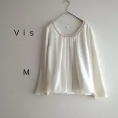 Vis　ビス　チュニック　M　ブラウス　シアー　ホワイト