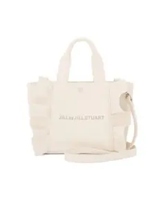 JILLbyJILLSTUART フリルトートバッグミニ フェイクレザー 白