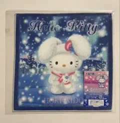 公*o様 ハローキティ⭐️2002年⭐️北海道限定⭐️タオルハンカチ⭐️雪うさぎ