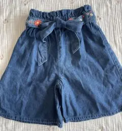 LOGOS DAYS 110 半ズボン　デニム　花刺繍