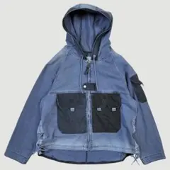 TOBILA 硫化染め マルチポケットパーカー ビンテージ ネイビーMサイズ
