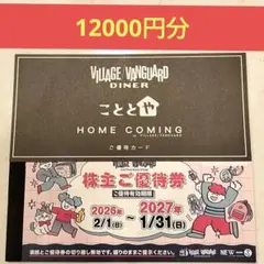 ヴィレッジヴァンガード 株主優待券　12,000円分のサムネイル